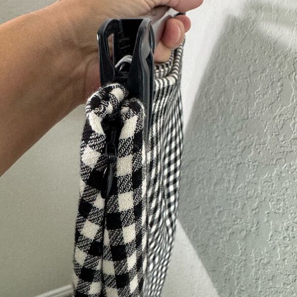 & Other Stories Gingham Mini Skirt Size 4 Classic Black and White - Picture 4 of 9